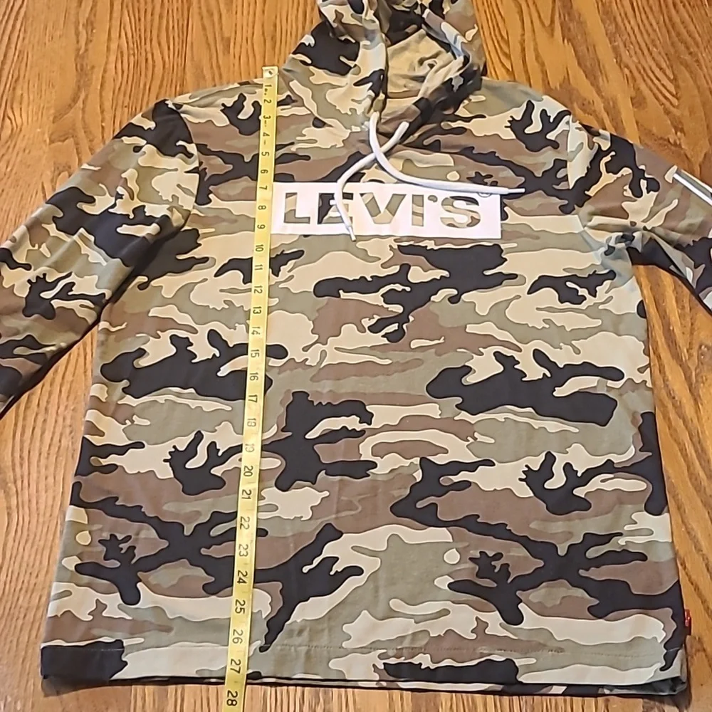 Levi's Green & Tan Camouflage Hooded Shirt - Men's Medium